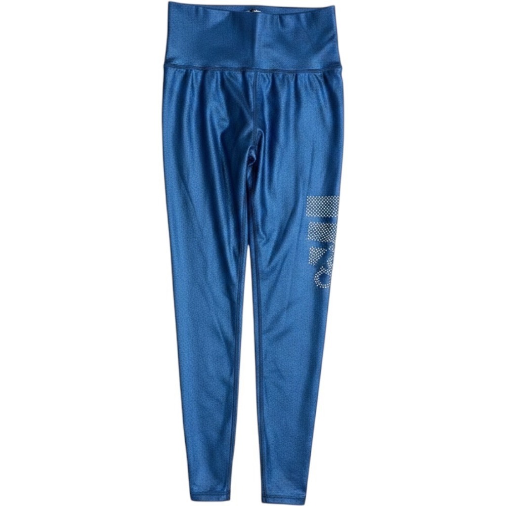 Adidas Climalite Leggings High Waisted  Womens Size M Blue Metallic Shimmer
LNWT